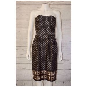 Banana Republic Strapless Pattern Sheath Dress